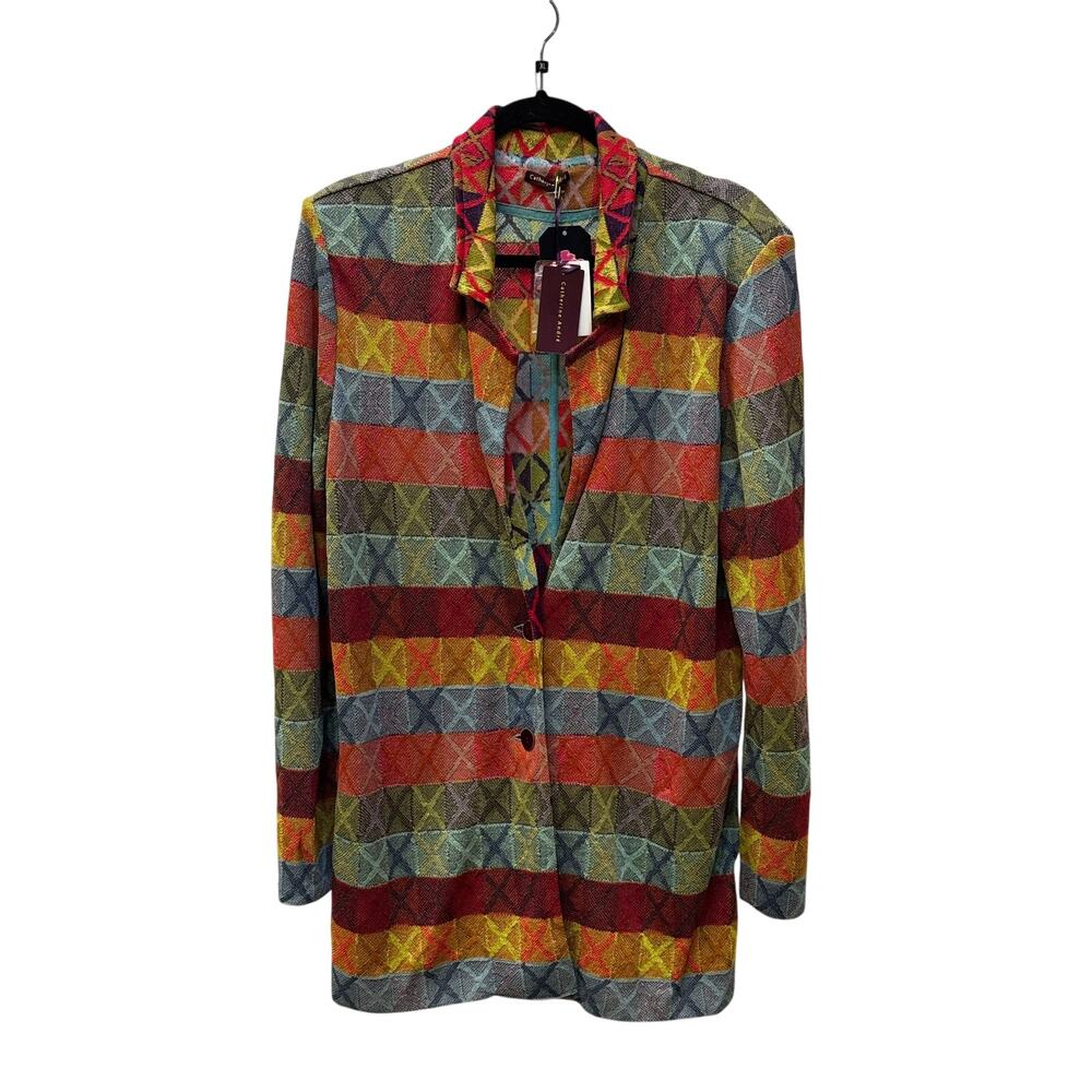 Catherine Andre Colorful Geometric Women's Blazer XL NWT